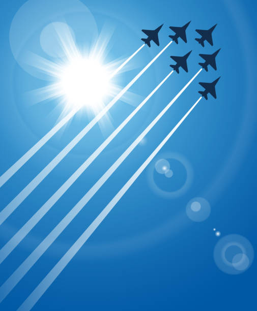 ilustraciones, imágenes clip art, dibujos animados e iconos de stock de airshow - airshow