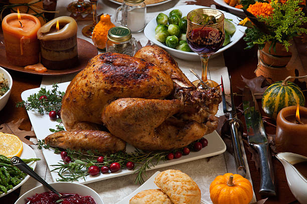 Rustic Thankgiving Dinner stock photo