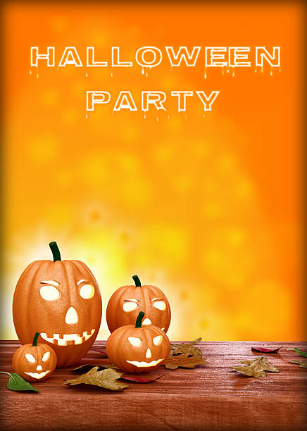 istock Halloween Party Design template with pumpkins 482724506