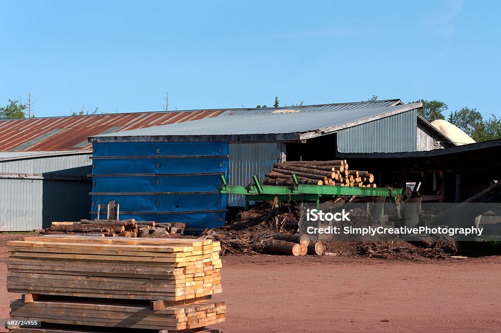 Lumber von Sawmill - Lizenzfrei Abholzung Stock-Foto