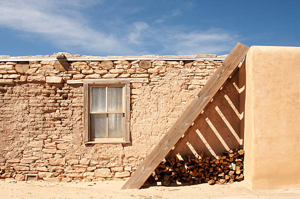 Acoma Pueblo is a Native American pueblo located sixty miles west of Albuquerque, New Mexico.  Pueblo people are descends from the Anasazi, Mogollon, and other ancient peoples. The influences  from the ancient tribes are seen in the architecture and the artistry of Acoma.