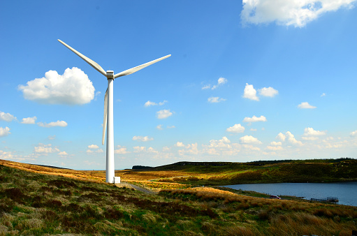 Windturbine on a mountain in the north of Ireland
