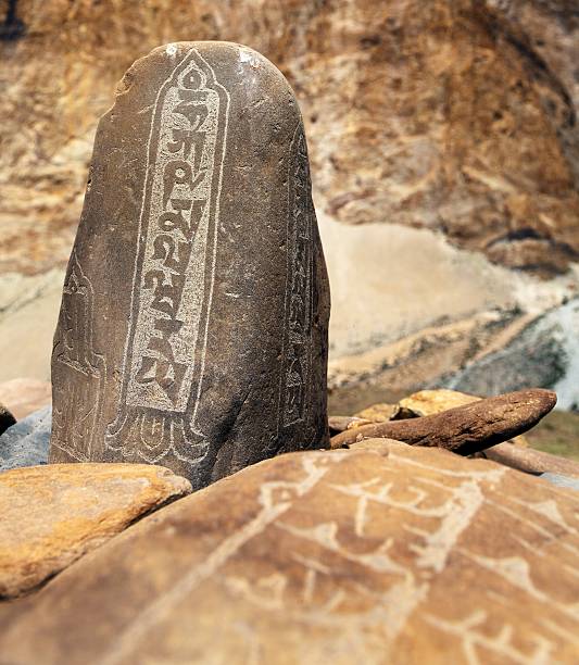 istock Mani wall and stone with buddhist symbols 482726763