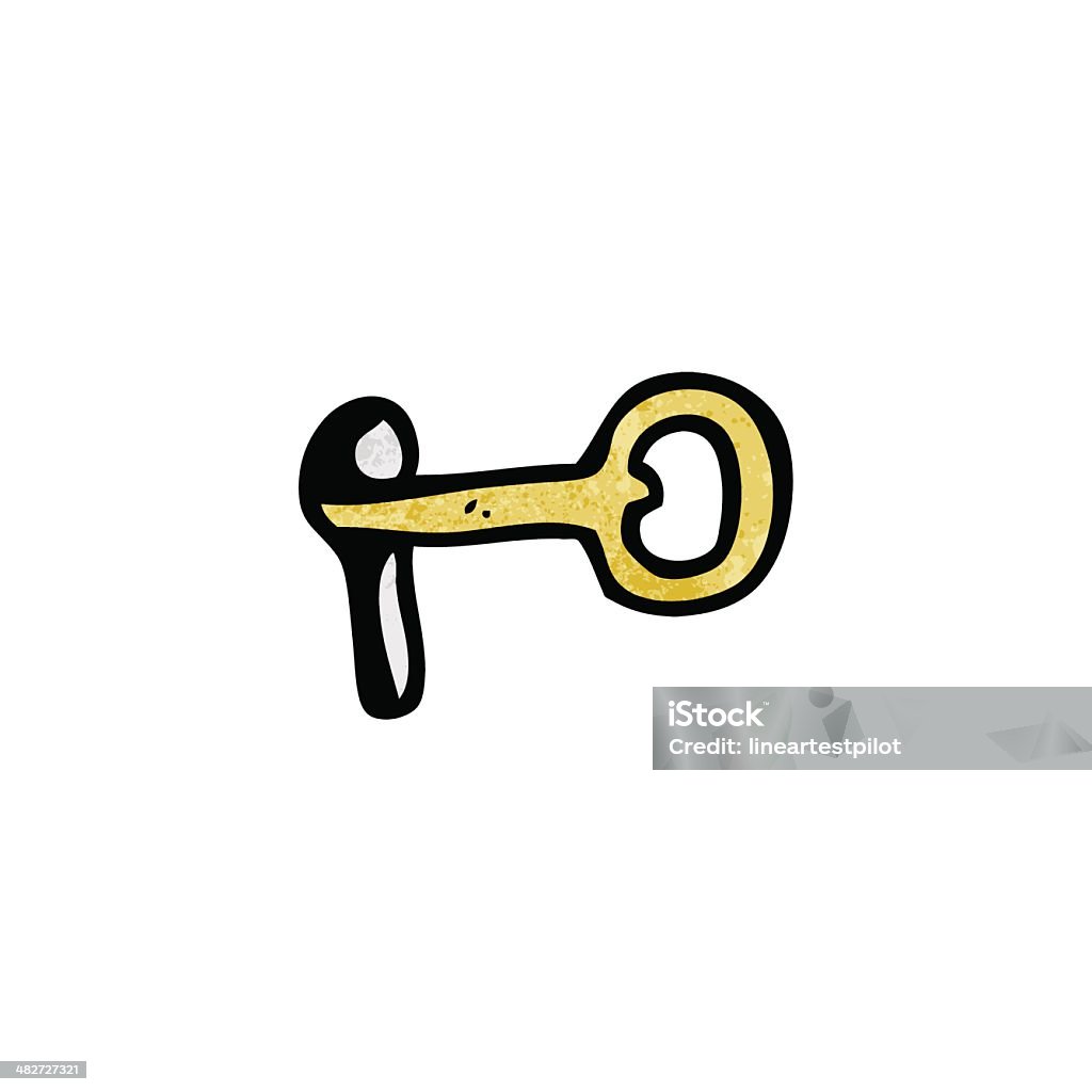 Key In Lock Cartoon Cartoon Key In Lock Stock Illustration - Download Image Now - Cheerful ...