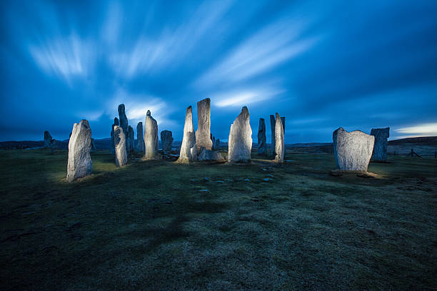 callanish pietre - stone circle foto e immagini stock