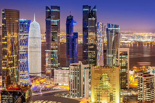 istock Doha Skyline, Qatar Cityscape from Above 482727873