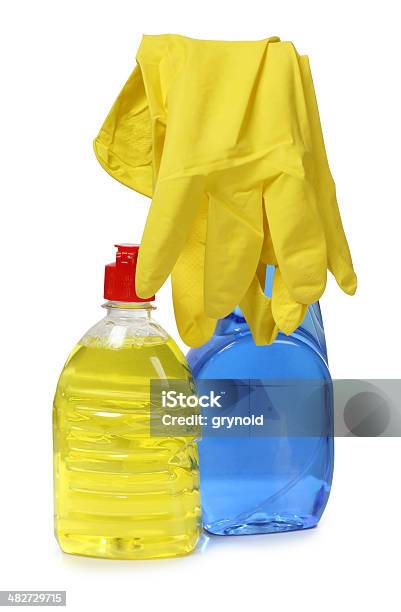 Yellow Gloves Stock Photo - Download Image Now - Bleach, Bottle, Care