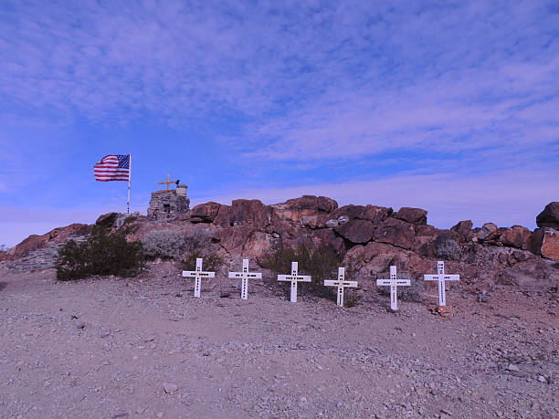 istock Crosses and American Flag 482730466