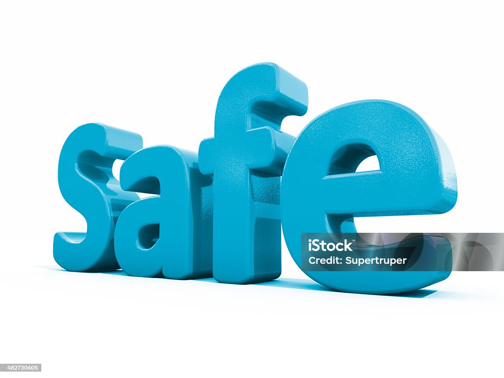 3d word safe Word safe icon on a white background. 3D illustration. Authority Stock Photo