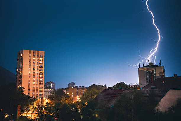 istock Lightning Strike In The City 482731190