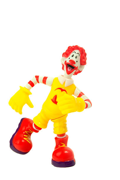 Adelaide, Australia -  April 21, 2015:A studio shot of a Ronald McDonald  figurine. Issued by McDonalds with Childrens Meals one of Australia's largest Fast Food Chains.