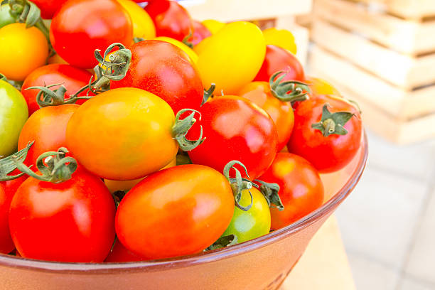 istock Fresh tomato in clear glass bowl for good healthy 482741830