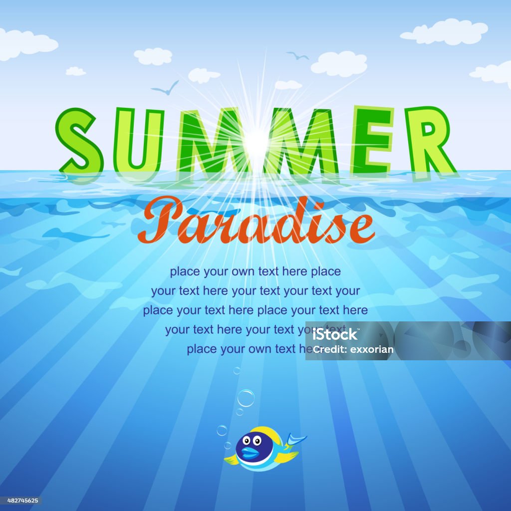 Summer Holidays Promotion Background Summer paradise. Backgrounds stock vector