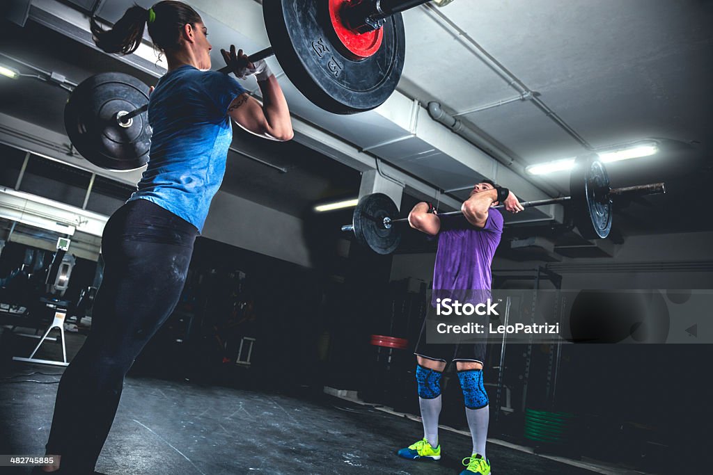 Fitness 'clean' exercise Fitness 'clean' exercise at the gym. Active Lifestyle Stock Photo