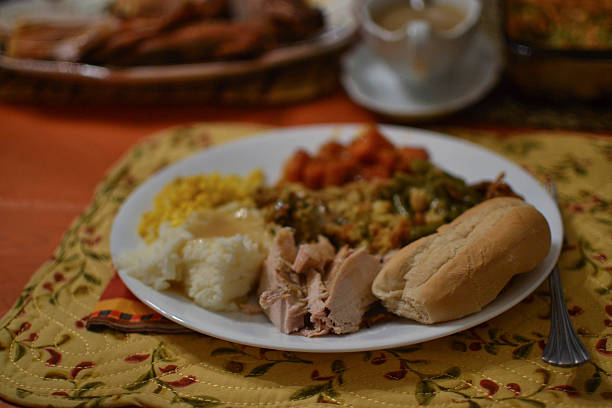 istock Full Plate of Thanksgiving Food 482745972