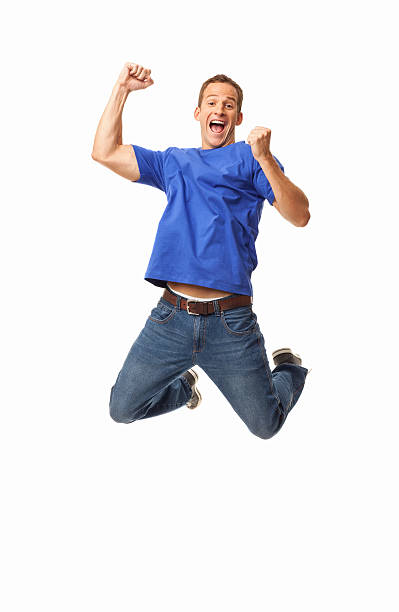 Exhilarated Young Man - Isolated