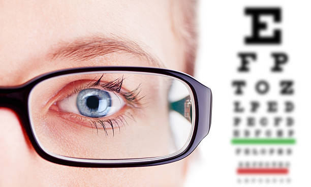 istock Woman With Snellen Test Chart 482748053