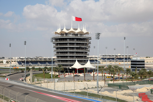 Manama, Kingdom of Bahrain - December 20, 2013: Bahrain International Circuit in Manama, Middle East