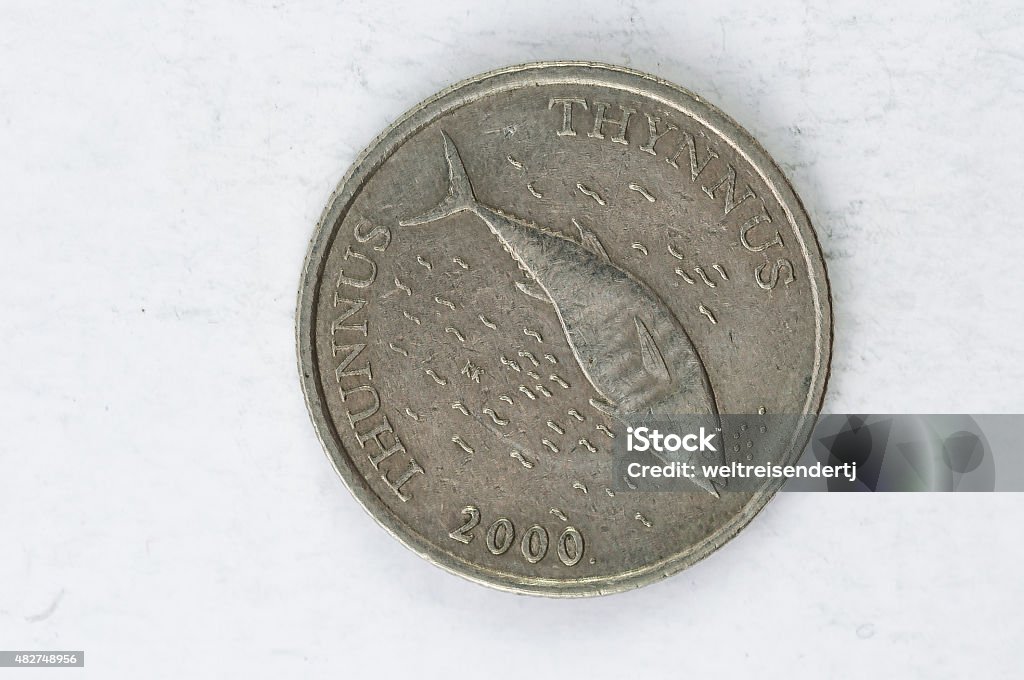 2 Kune Croatia Coin silver aluminium 2 Kune Croatia Coin silver aluminium used look 2015 Stock Photo
