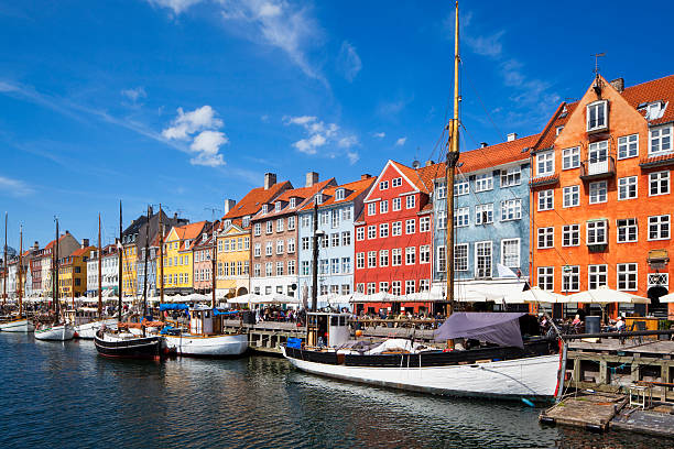 nyhavn-kopenhaga - nyhavn canal zdjęcia i obrazy z banku zdjęć