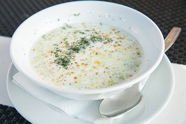 istock Bulgarian cold soup, Tarator on the table 482750555