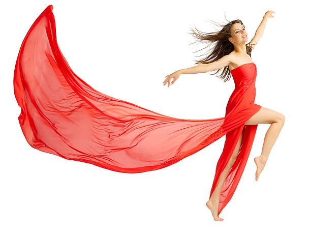 istock Young girl in red cloth 482751594