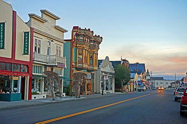 Victorian Village of Ferndale, California stock photo
