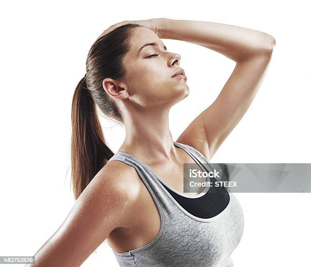 Feeling Refreshed After Her Workout Stock Photo - Download Image Now - 20-29 Years, 2015, Activity