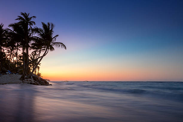 Sunrise on a tropical island, sunset shot