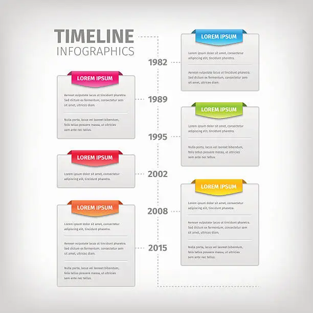 Boxed Timeline Ilustrações gratuitas de colorful box diagram infographics | Baixe ...
