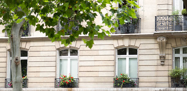istock French Balconies With Flowers in Paris 482763196