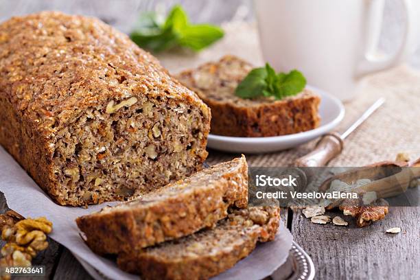 Vegan Banana Carrot Bread Stock Photo - Download Image Now - Bread, Carrot, Loaf of Bread