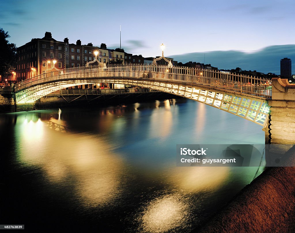 Ha'penny Bridge, à Dublin - Photo de Pont Ha'penny libre de droits