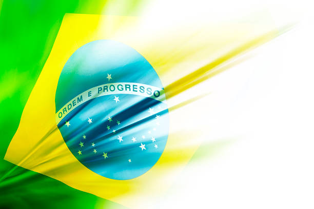 Abstract Brazilian Flag stock photo