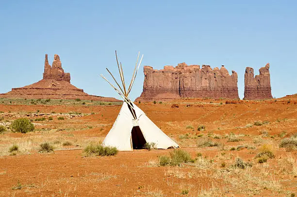 Photo of Native american tee pee in Monument valley