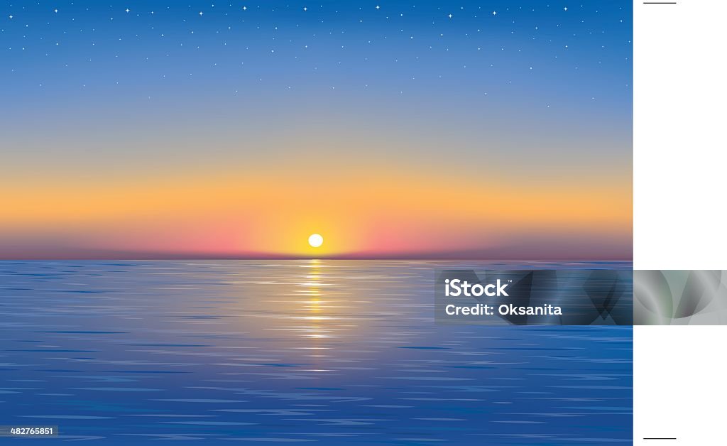 Sonnenuntergang. - Lizenzfrei Sonnenuntergang Vektorgrafik