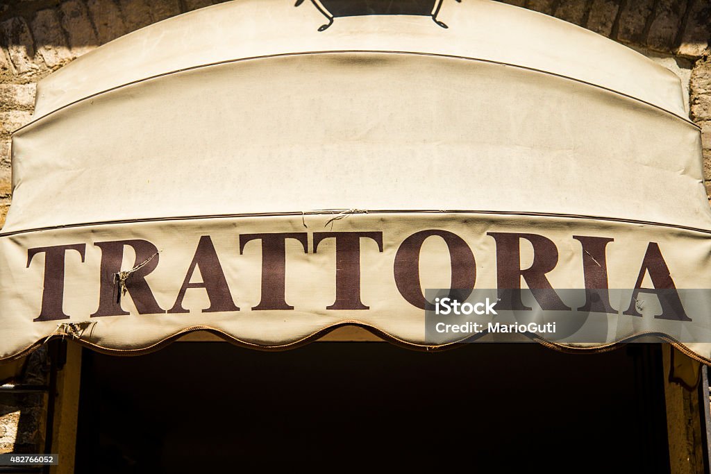 Italian trattoria A trattoria in Italy. Sign Stock Photo