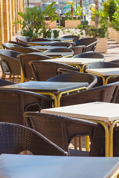 istock restaurant tables and chairs in black 482767331
