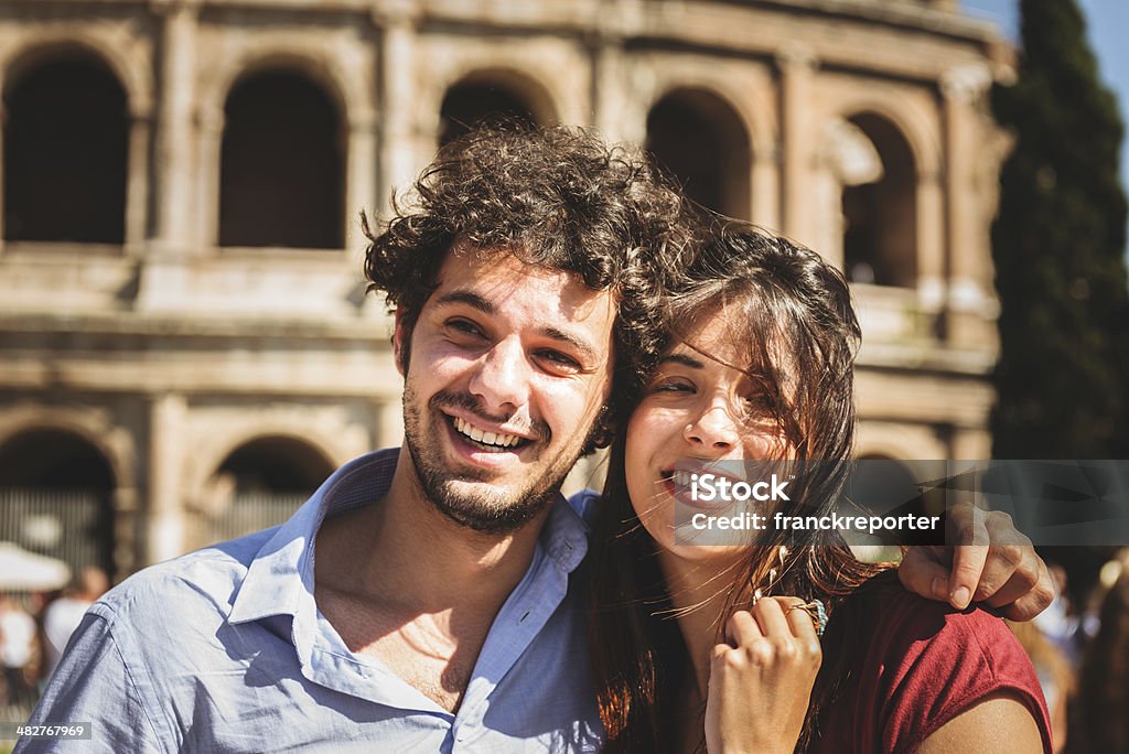 Tourist flirting in rome at coliseum http://blogtoscano.altervista.org/rt.jpg    Happiness Stock Photo