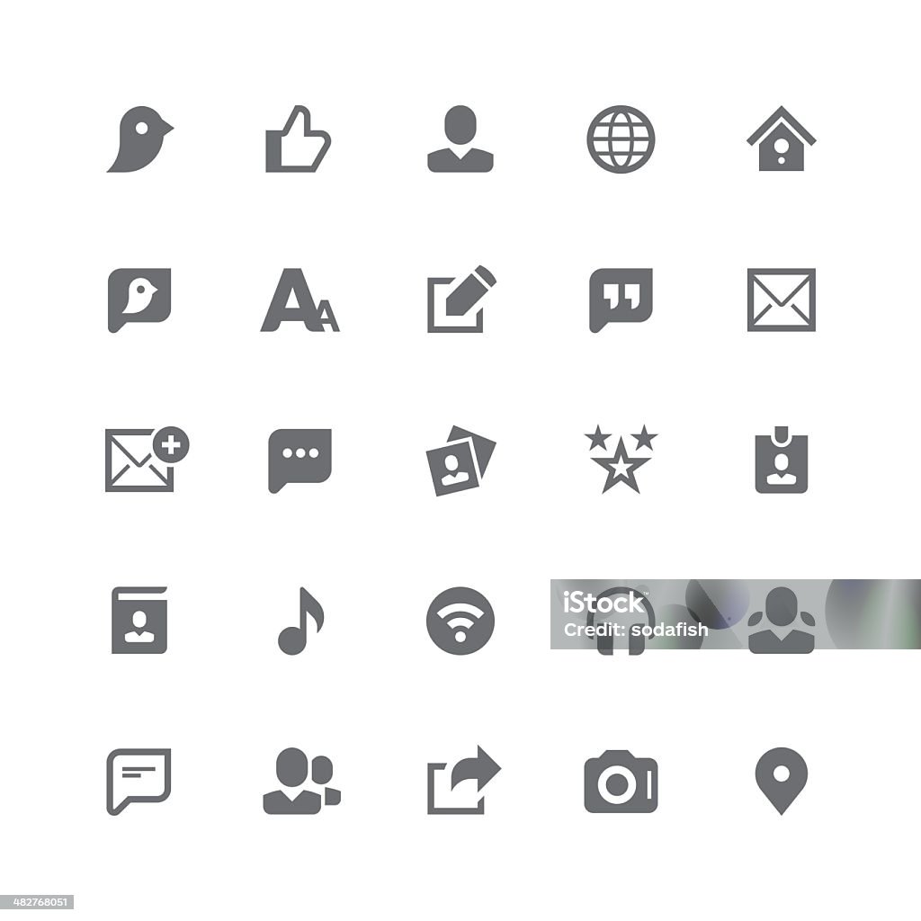 Social media icons | retina series http://www.tomnulens.be/istock/newbanners/retinaseries.jpg Icon Symbol stock vector