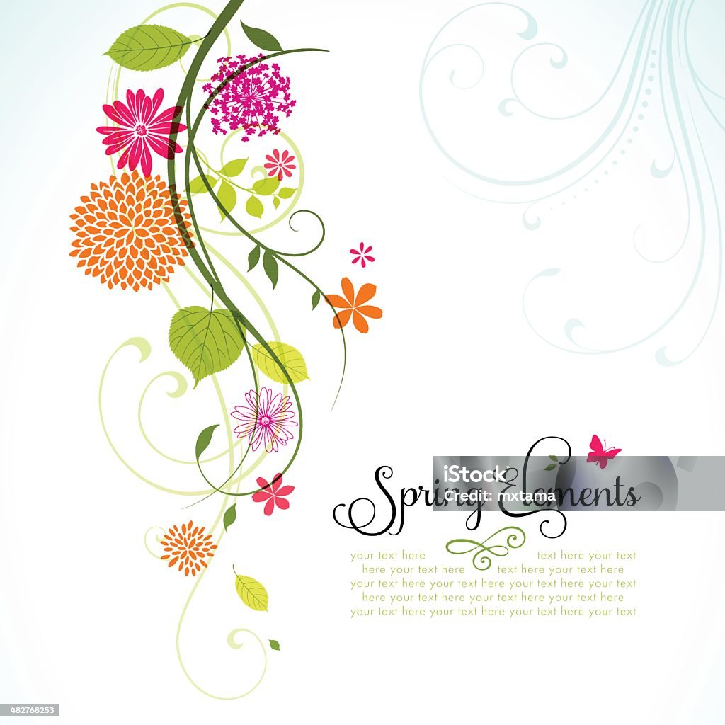 Design de primavera com Copyspace - Royalty-free Flor arte vetorial