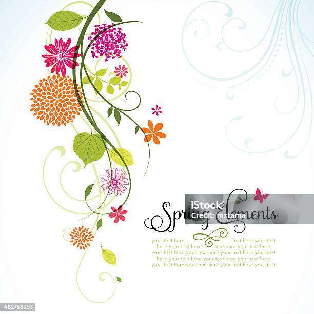 Design De Primavera Com Copyspace - Arte vetorial de stock e mais imagens de Flor - Flor, Padrão Floral, Moldura - Composição