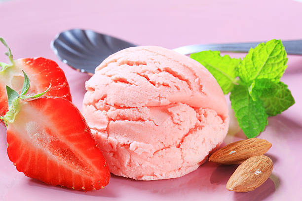 istock Scoops of strawberry ice cream 482769592