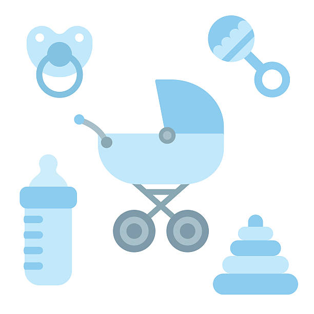 item bayi - baby rattle ilustrasi stok
