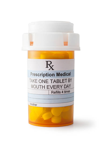 prescription drugs - pillenpotje stockfoto's en -beelden