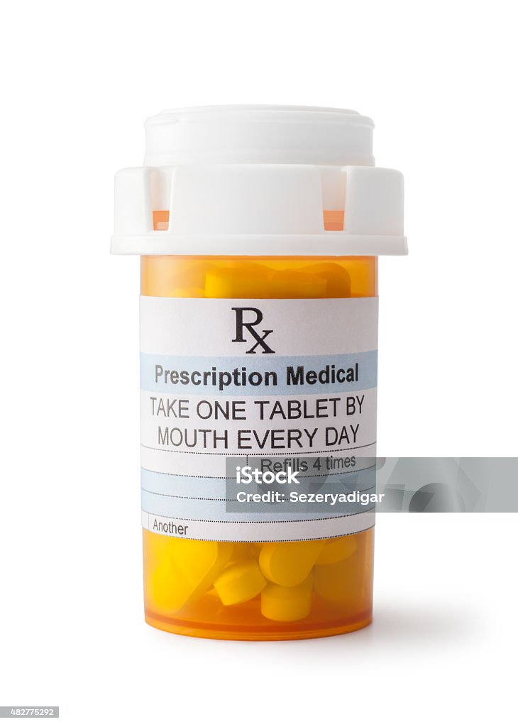 Prescription Drugs Prescription Drugs, Isolated On White, Clipping Path Prescription Medicine Stock Photo