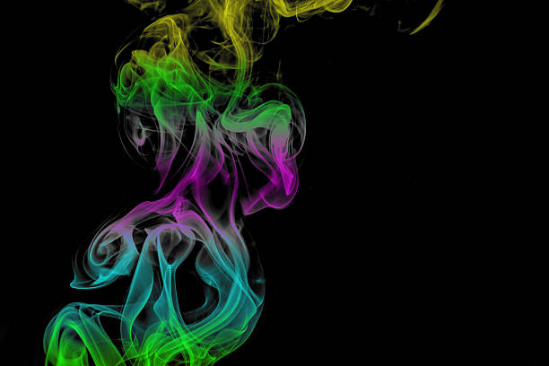 istock Colorful of smoke on black background. 482778778