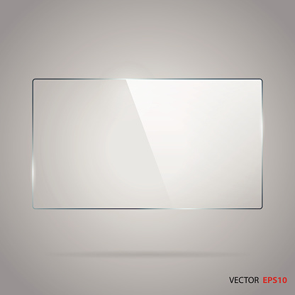 Vector of rectangle glass frame with space for your text.