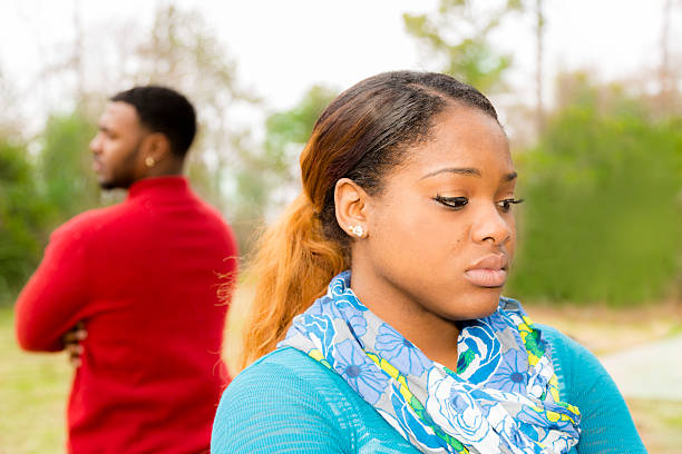istock Conflict between a young African descent couple. Sadness, despair. 482781913