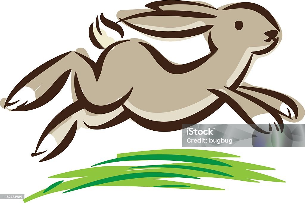 rabbit Rabbit running Illustration stock vector